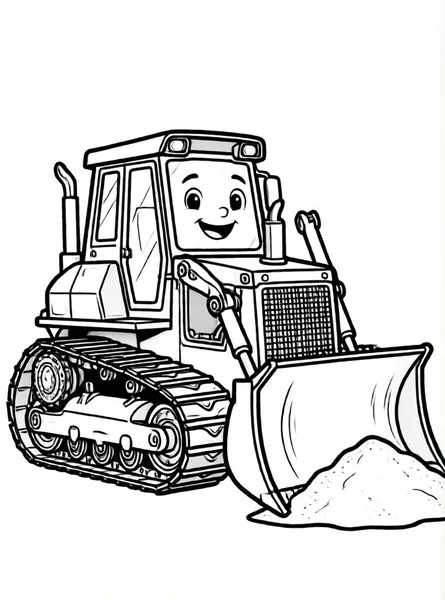 el bulldozer sonriente con arena