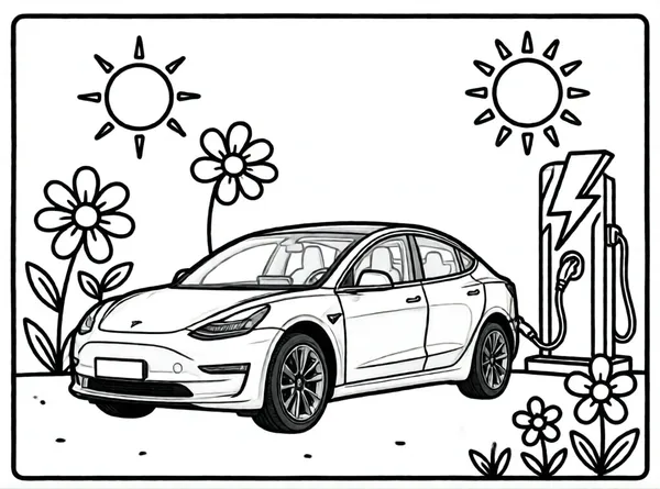 coche eléctrico y su cargador