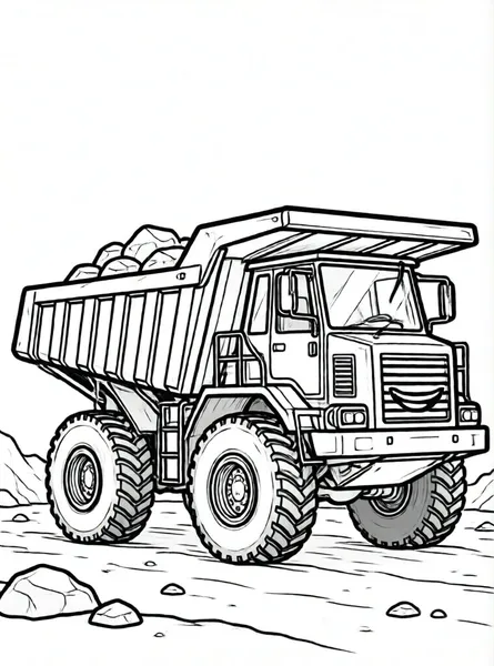 camion de construcción sonriente
