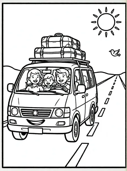 minivan familiar de vacaciones