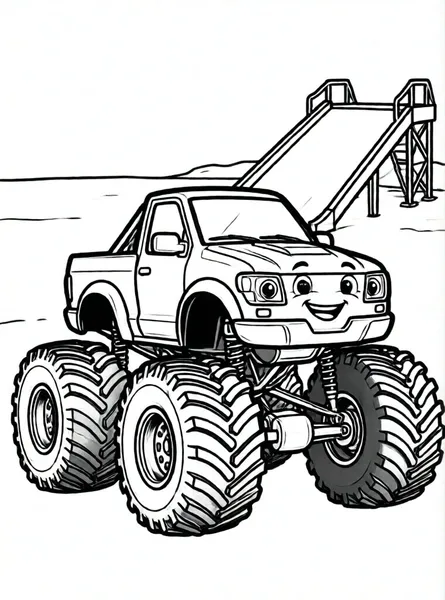 camion monstruo divertido