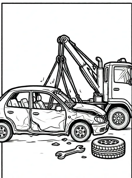 la grúa ayudando al coche
