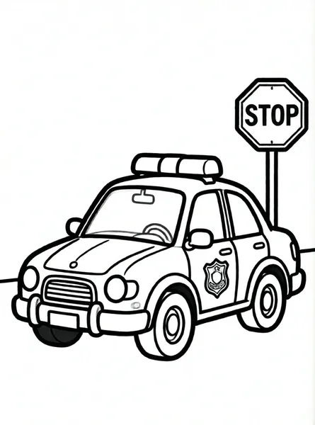 el coche de policía amigable