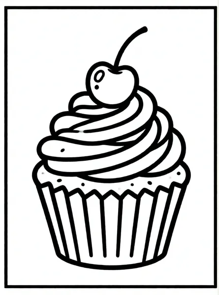 cupcake con crema y cereza