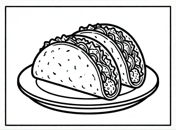 taco con carne y vegetales