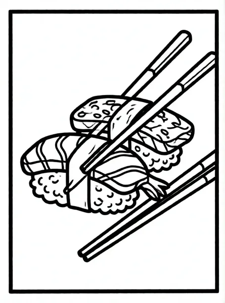 sushi divertido con palillos