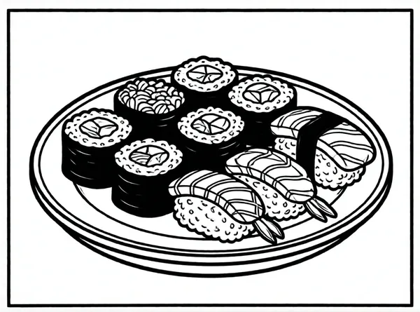 sushi divertido con palillos