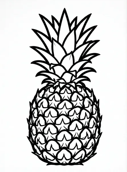 piña tropical con hojas