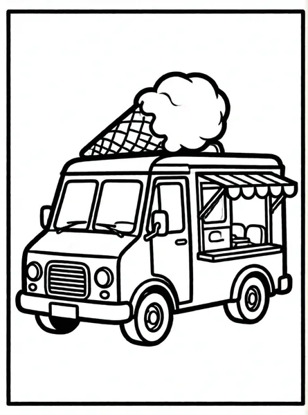 carrito de helados divertido