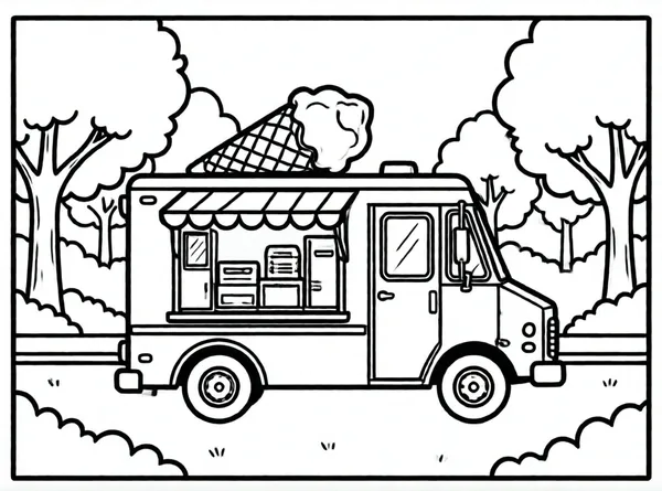 carrito de helados divertido