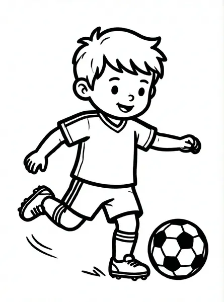 niño pateando balón de fútbol