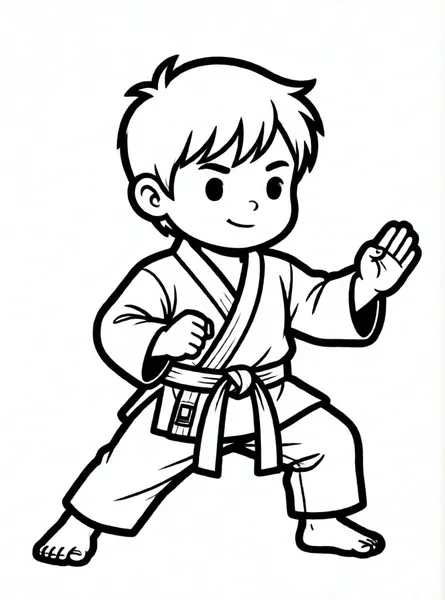 niño practicando karate