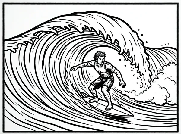 surfista en una ola