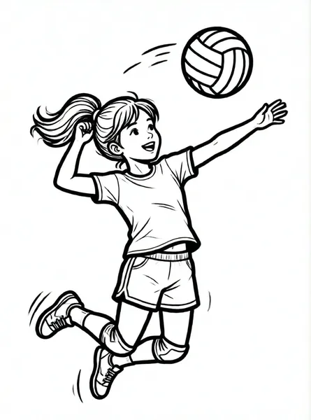 niña jugando voleibol