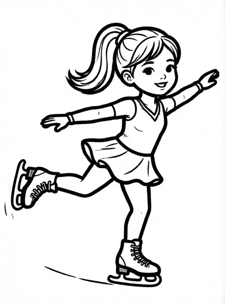 niña patinando sobre hielo