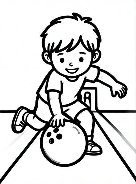 niño lanzando bolos