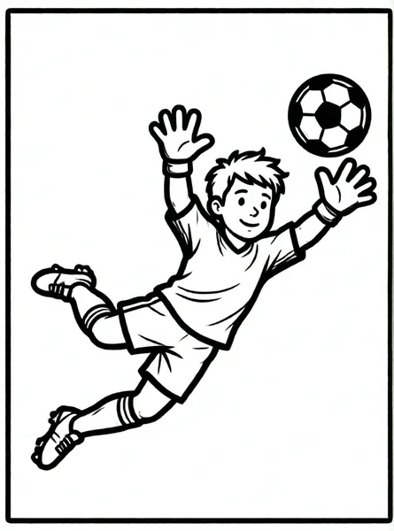 portero de fútbol atento