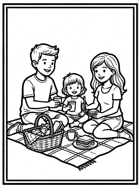 picnic familiar en el parque