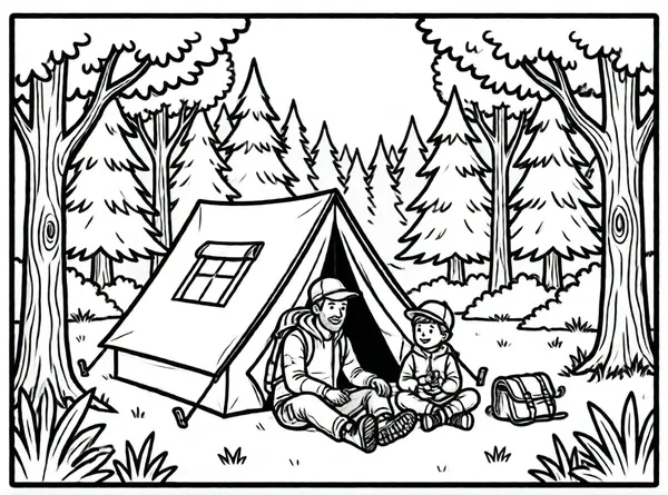 camping con papá