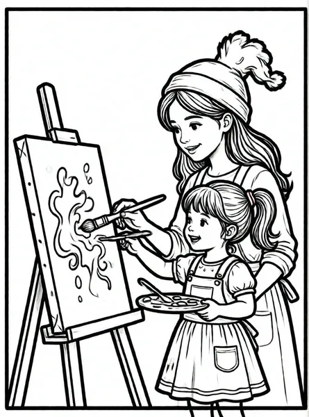 mamá y yo pintamos