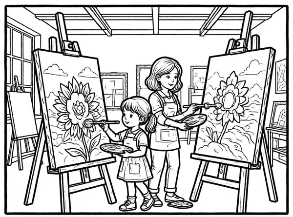 mamá y yo pintamos