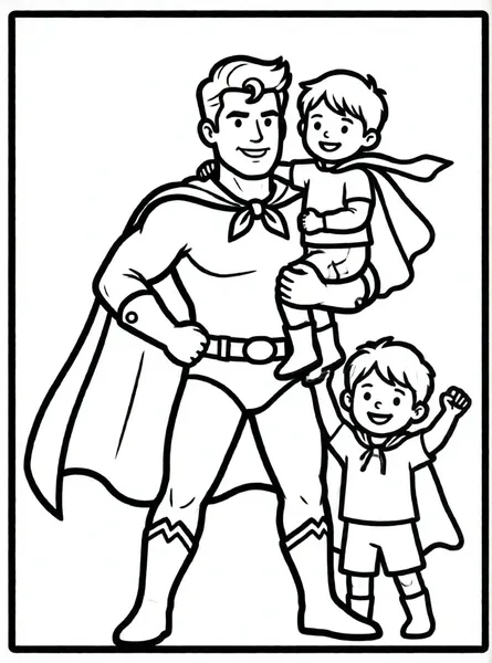 papá superhéroe valiente