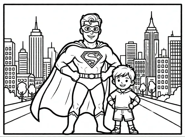 papá superhéroe valiente