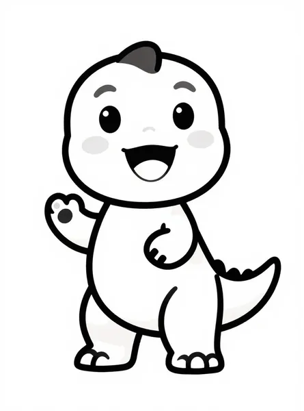 bebe t-rex saludando