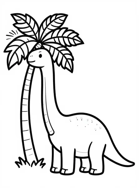 un brachiosaurio comiendo hojas