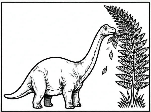 el brachiosaurio comiendo hojas