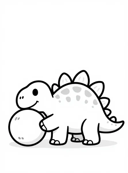 ankylosaurus empujando una gran roca