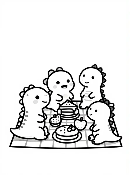 picnic de dinosaurios amigos