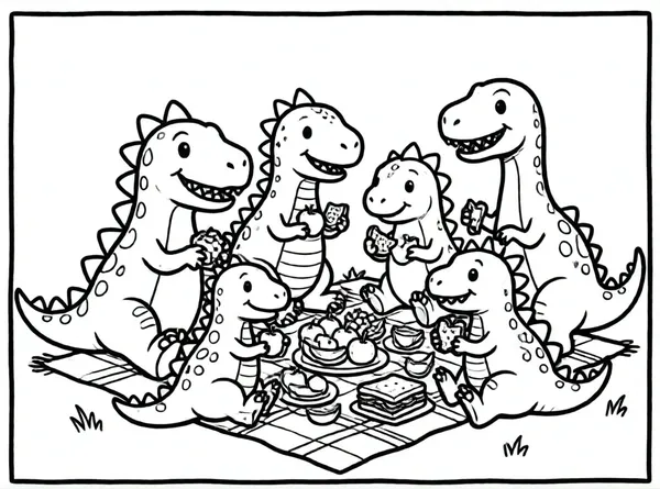 picnic de dinosaurios