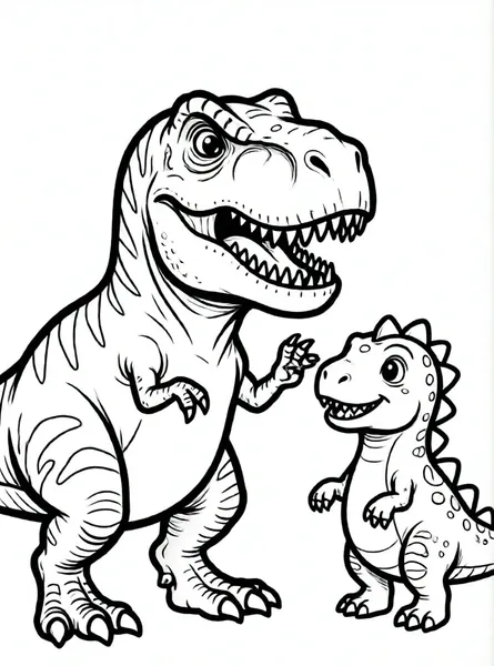 tiranosaurio y su amigo dinosaurio