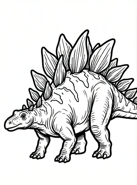 estegosaurio con placas en espalda