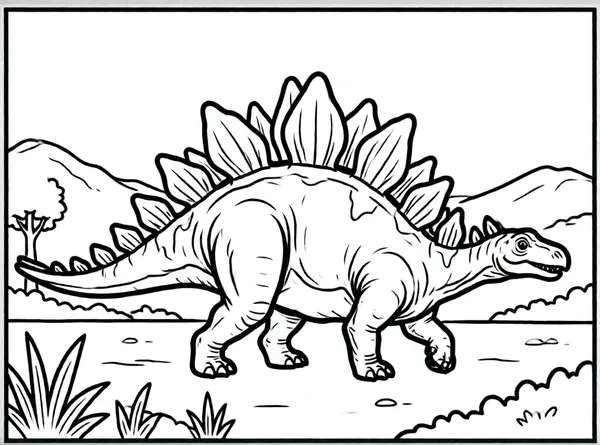 estegosaurio con placas en espalda