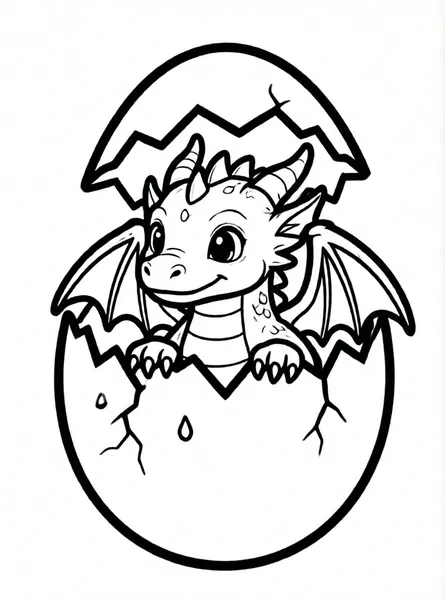 dragon saliendo de su huevo