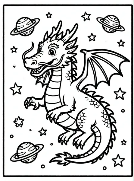 dragon viajando por el espacio