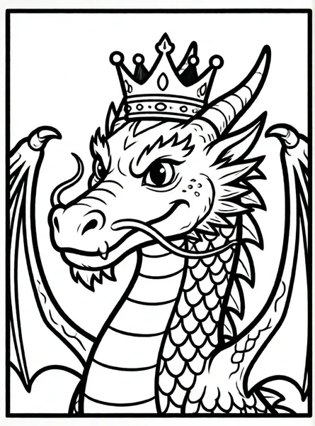 dragon con una corona real
