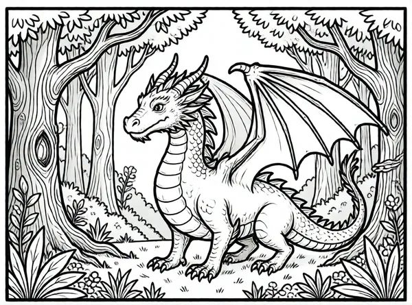 dragon en el bosque encantado