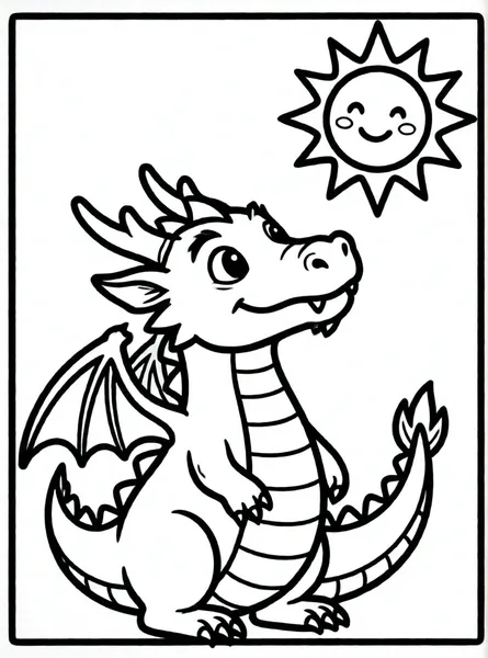 dragon saludando al sol