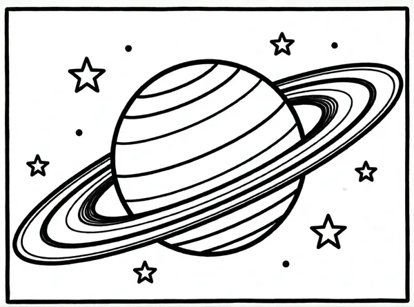 planeta saturno con sus anillos