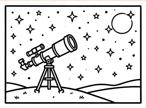telescopio mirando las estrellas