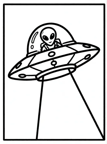 alien conduciendo su nave