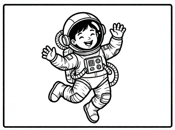 astronauta bailando en el espacio