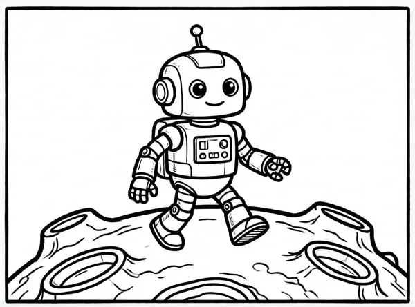 robot explorador en un planeta