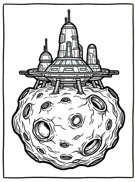 base espacial en asteroide