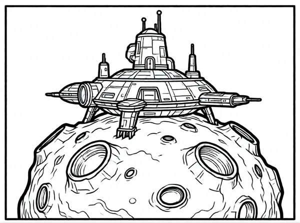 base espacial en asteroide