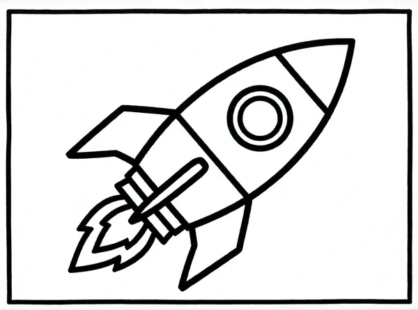 cohete de formas geométricas