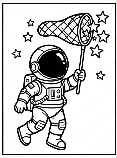 astronauta atrapando estrellas